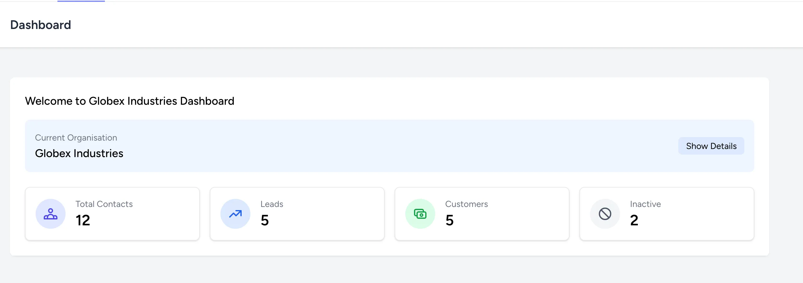 CRM Dashboard